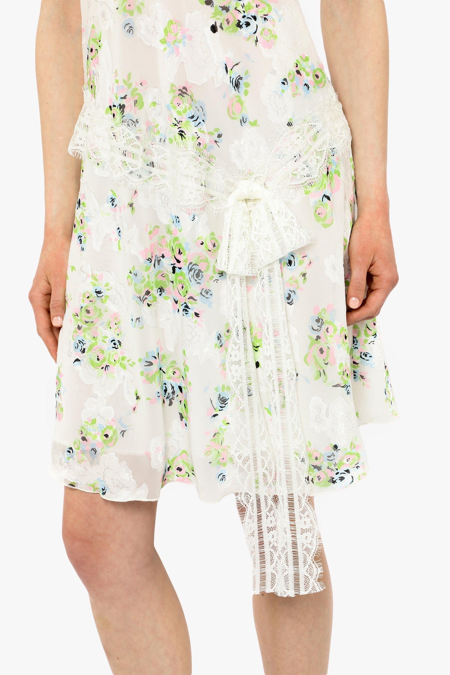 Rosies Posies Chiffon Romantic Lace Slip Dress - Anna Sui Outlet
