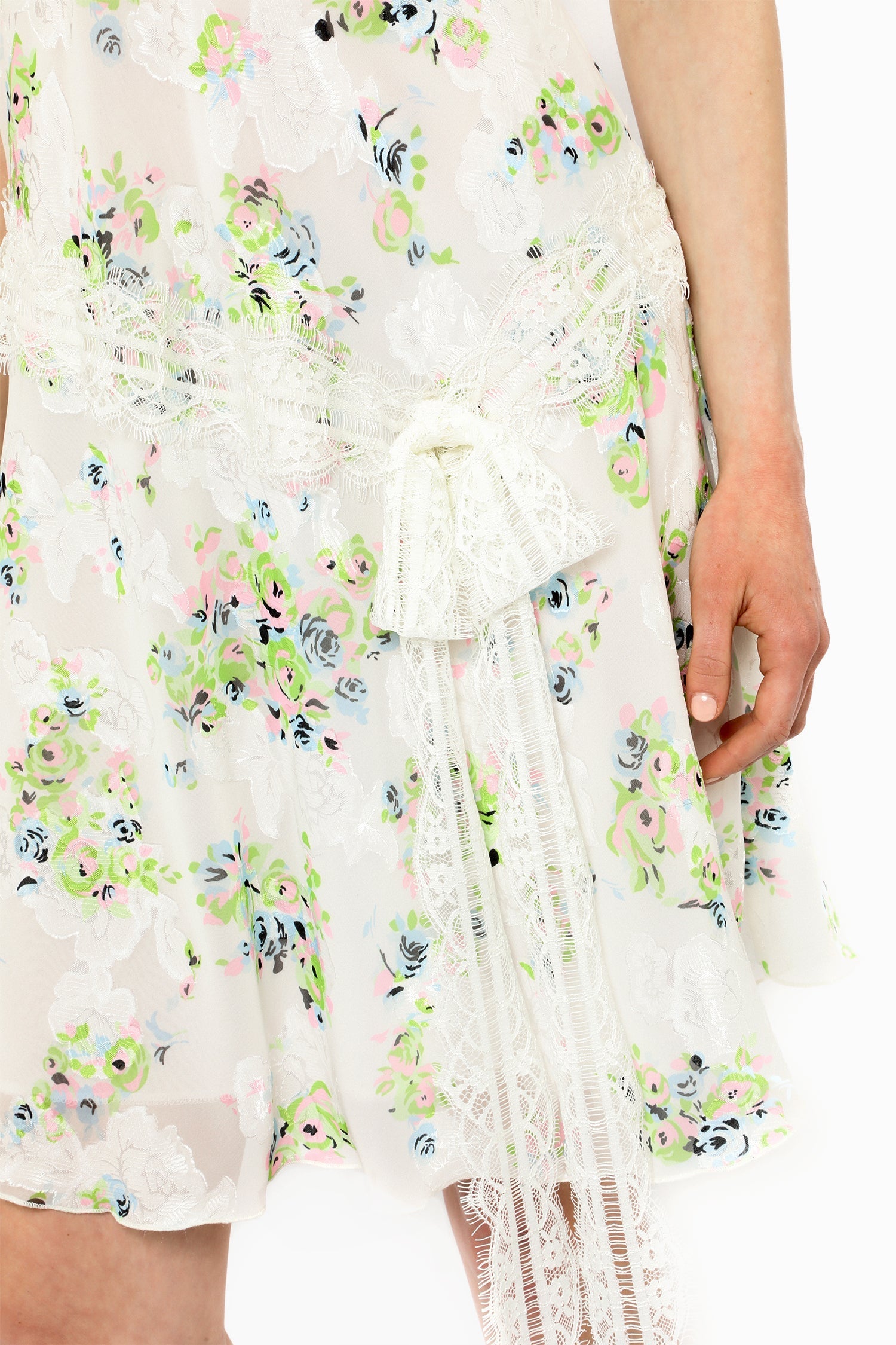 Rosies Posies Chiffon Romantic Lace Slip Dress - Anna Sui Outlet