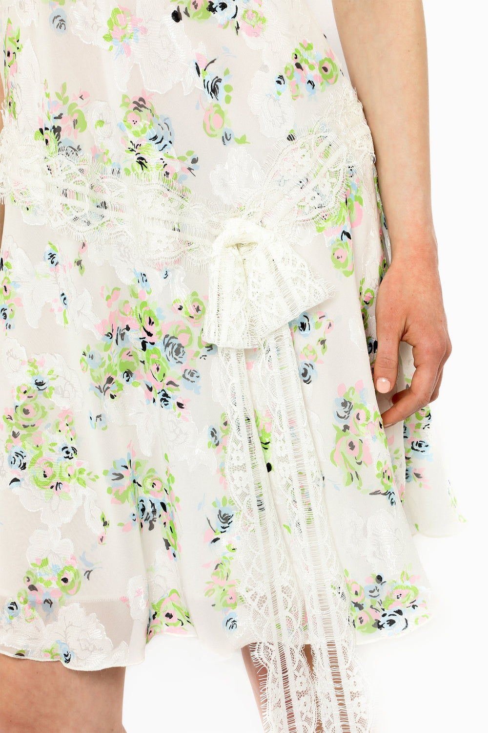 Rosies Posies Chiffon Romantic Lace Slip Dress - Anna Sui Outlet