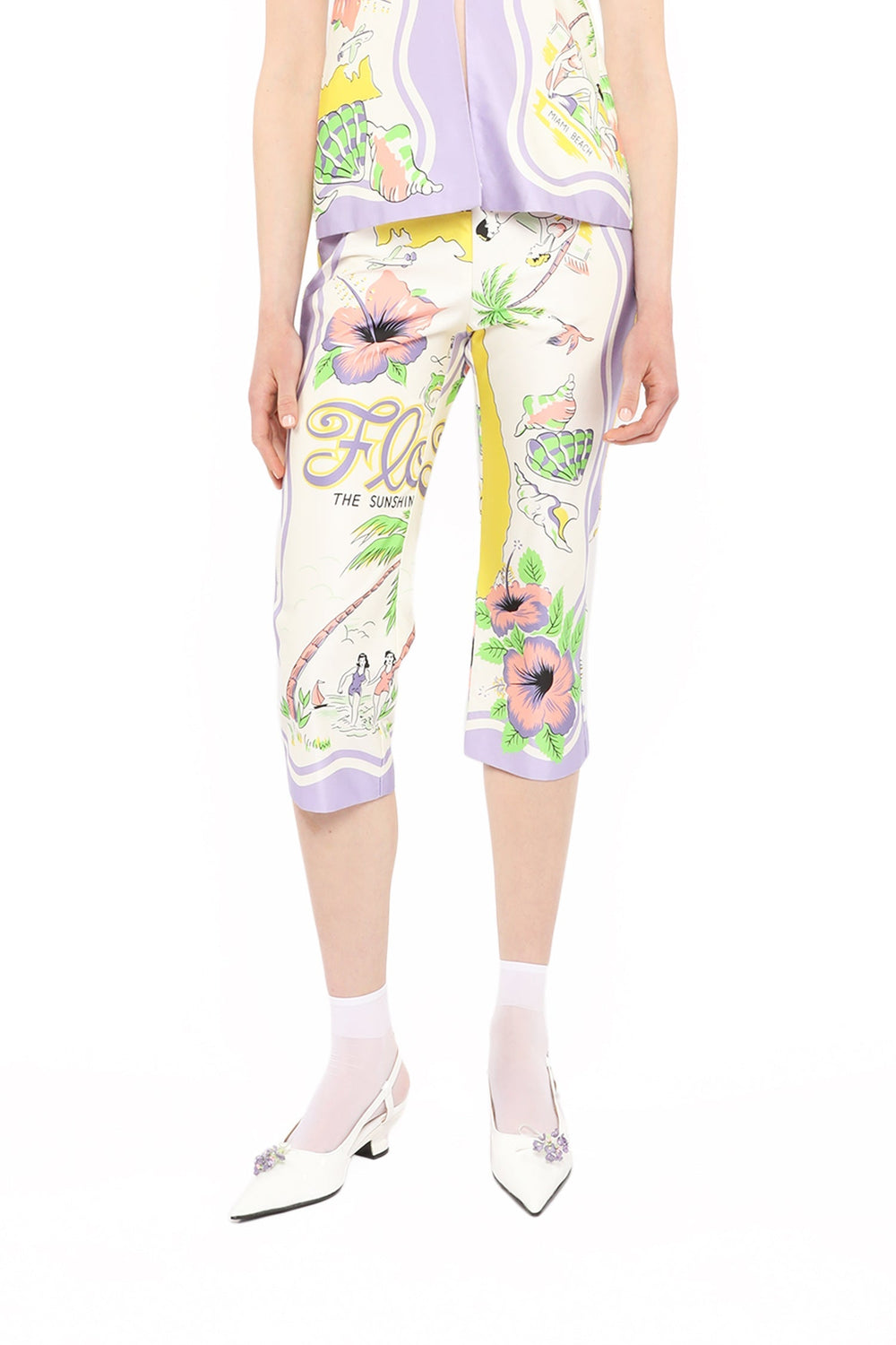 Florida Cotton Sateen Capri Pants - Anna Sui Online