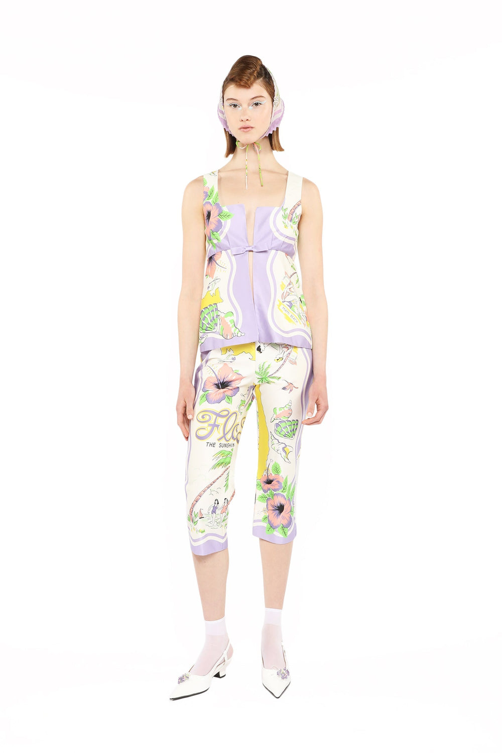 Florida Cotton Sateen Capri Pants - Anna Sui Online