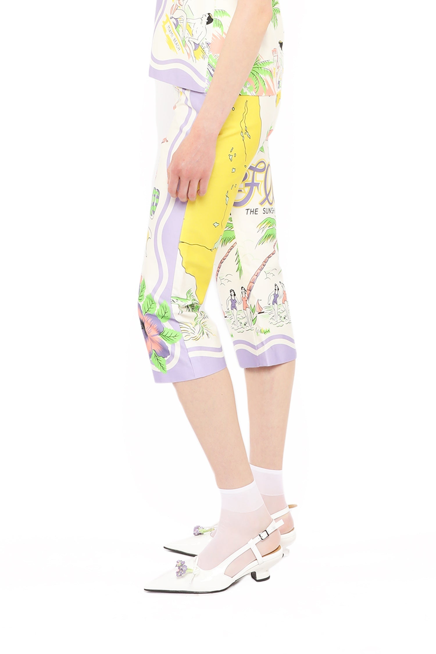 Florida Cotton Sateen Capri Pants - Anna Sui Online