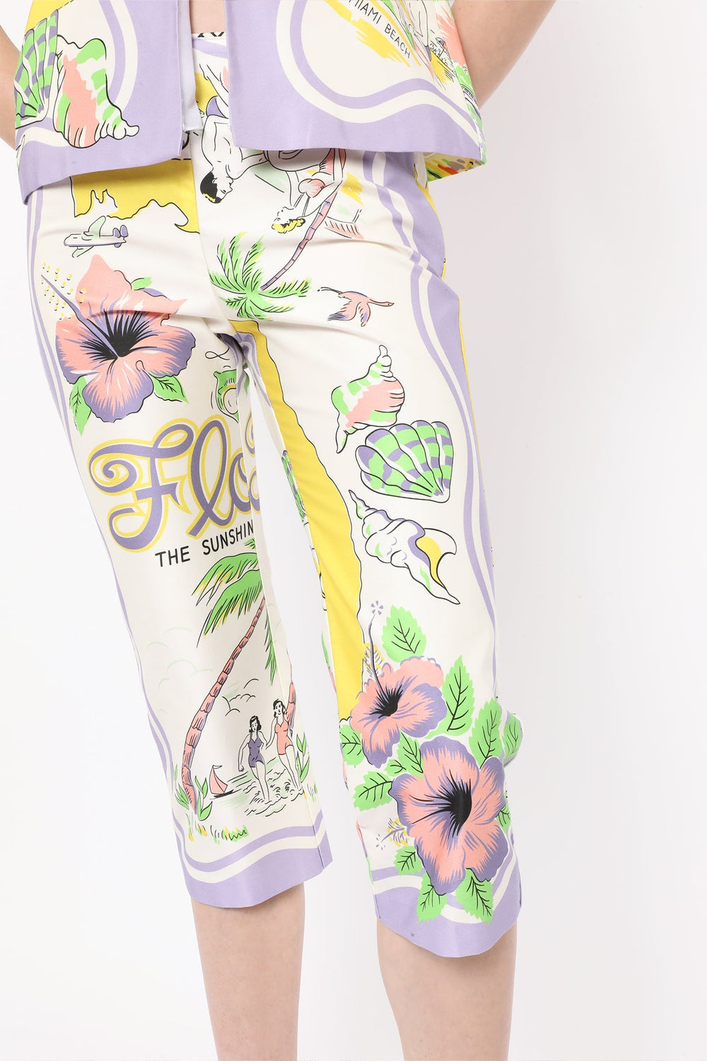 Florida Cotton Sateen Capri Pants - Anna Sui Online