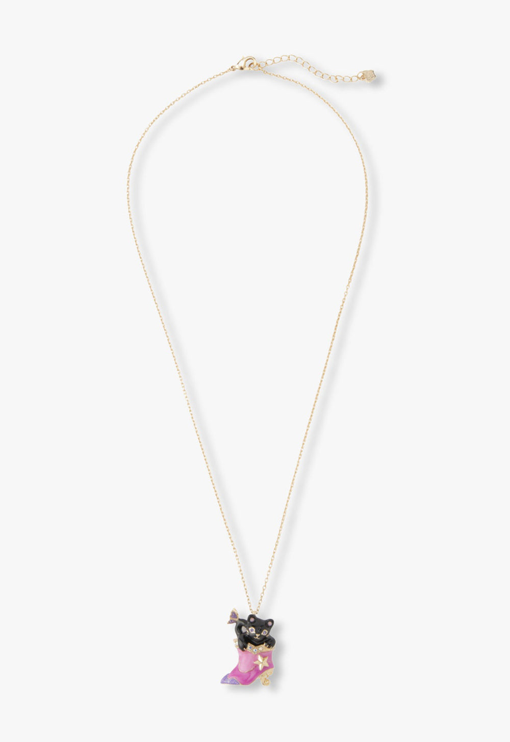 Mystical Cat & Butterfly Boot Necklace - Anna Sui Outlet