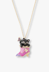 Mystical Cat & Butterfly Boot Necklace - Anna Sui Outlet