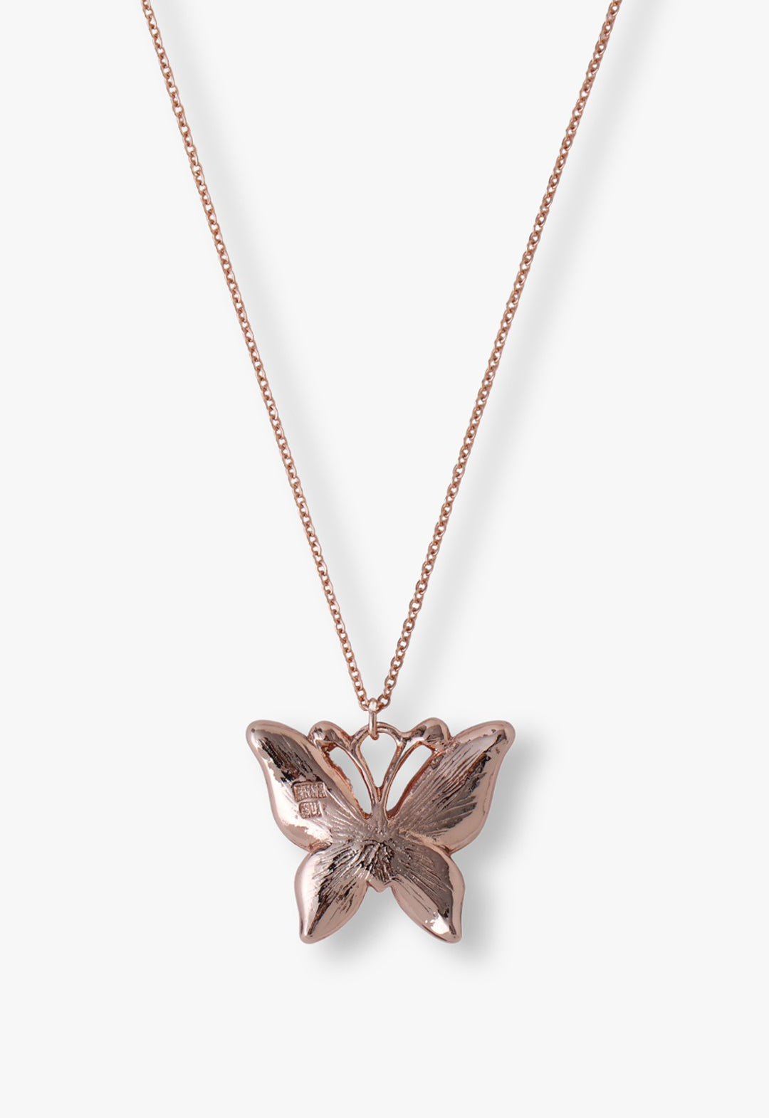 Pink & Lavender Butterfly Glow Necklace - Rose Gold - Anna Sui Online