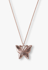 Pink & Lavender Butterfly Glow Necklace - Rose Gold - Anna Sui Online