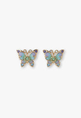 Aqua & Lavender Butterfly Earrings - Anna Sui US