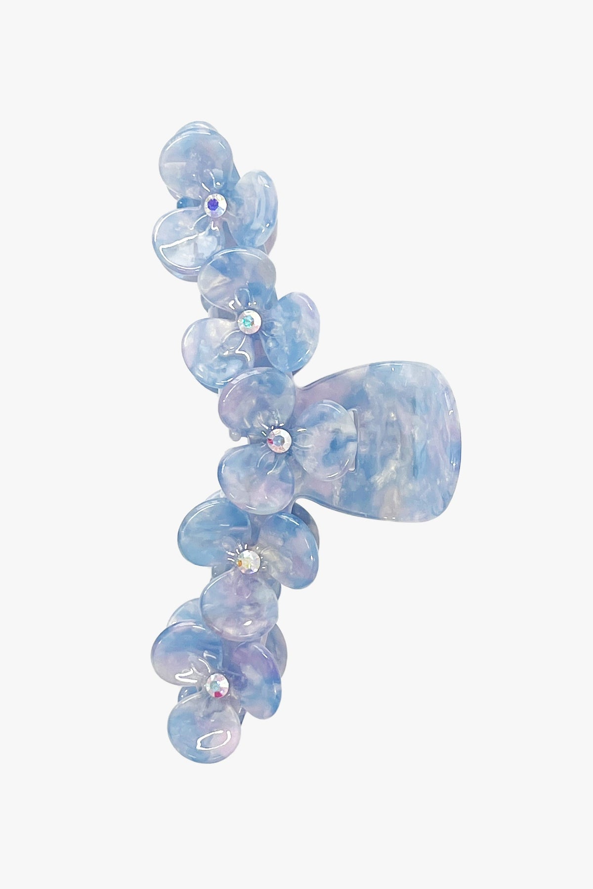Gemstone Blossom Large Jaw Clip - Blue - Anna Sui Online