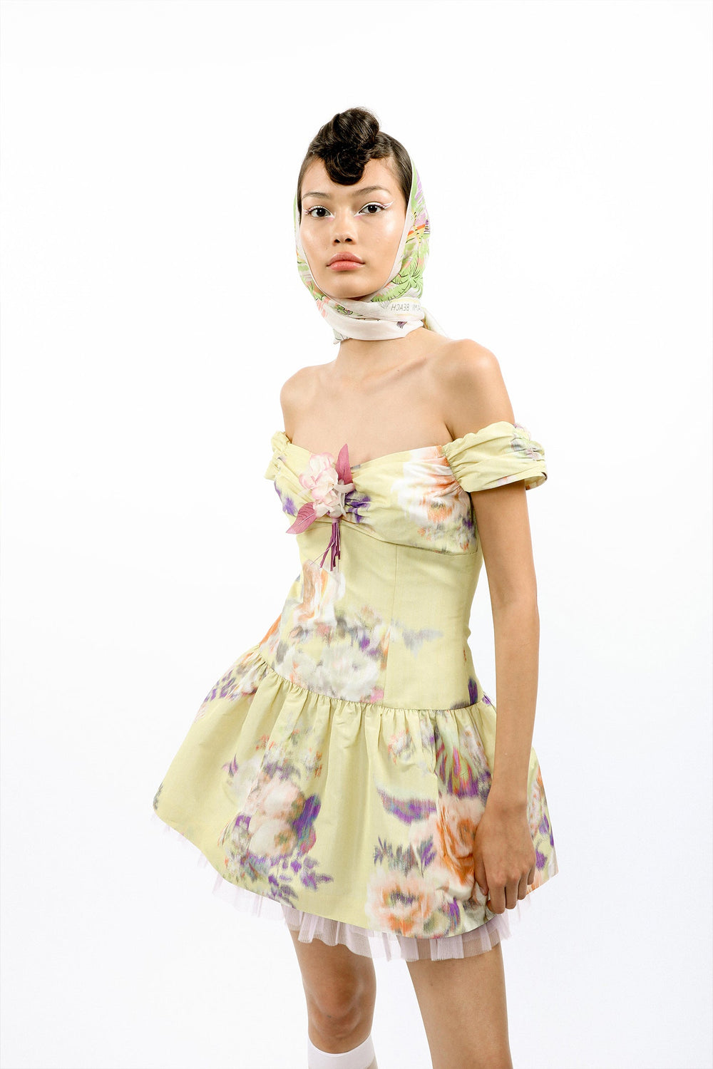 Cabbage Rose Taffeta Sweetheart Dress - Anna Sui Discount