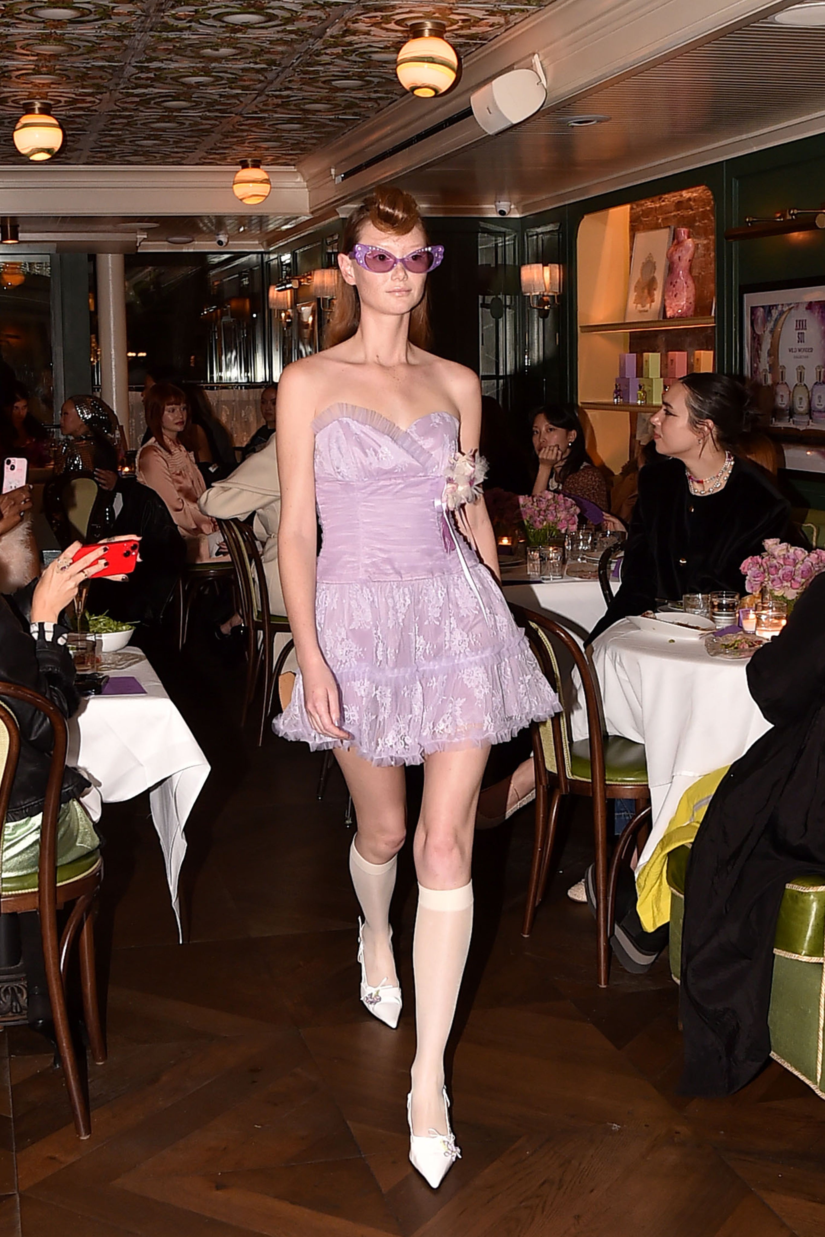 Party Girl Strapless Tulle and Lace Dress - Anna Sui Discount
