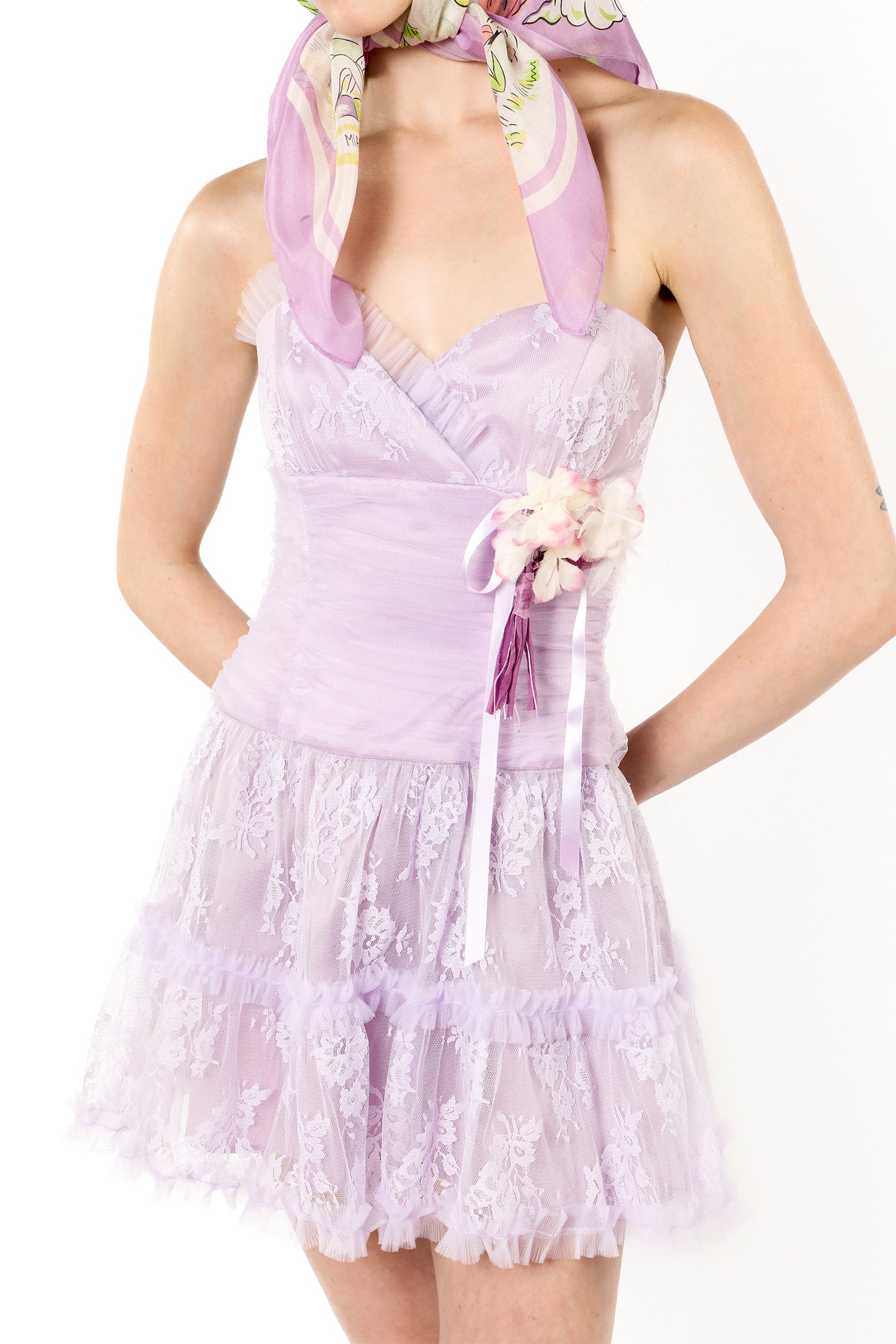 Party Girl Strapless Tulle and Lace Dress - Anna Sui Discount