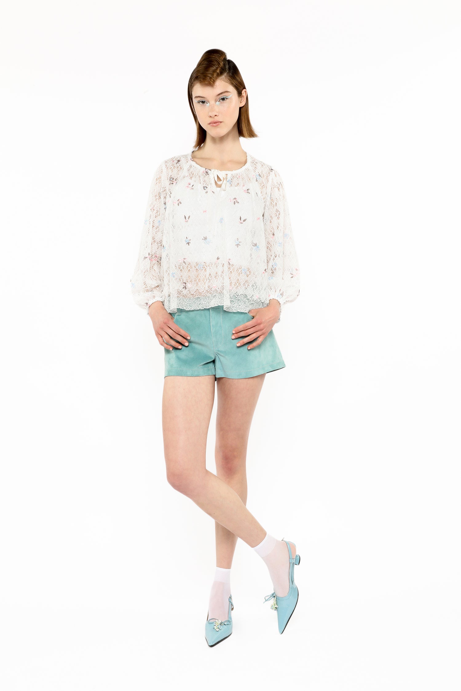 Embroidered Lacey Trellis Blouse - Anna Sui Outlet