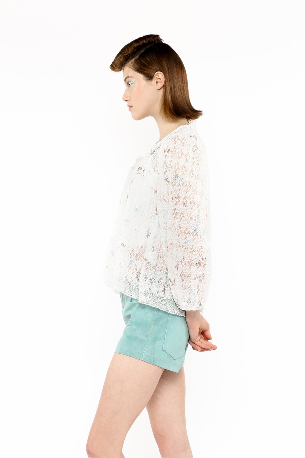 Embroidered Lacey Trellis Blouse - Anna Sui Outlet