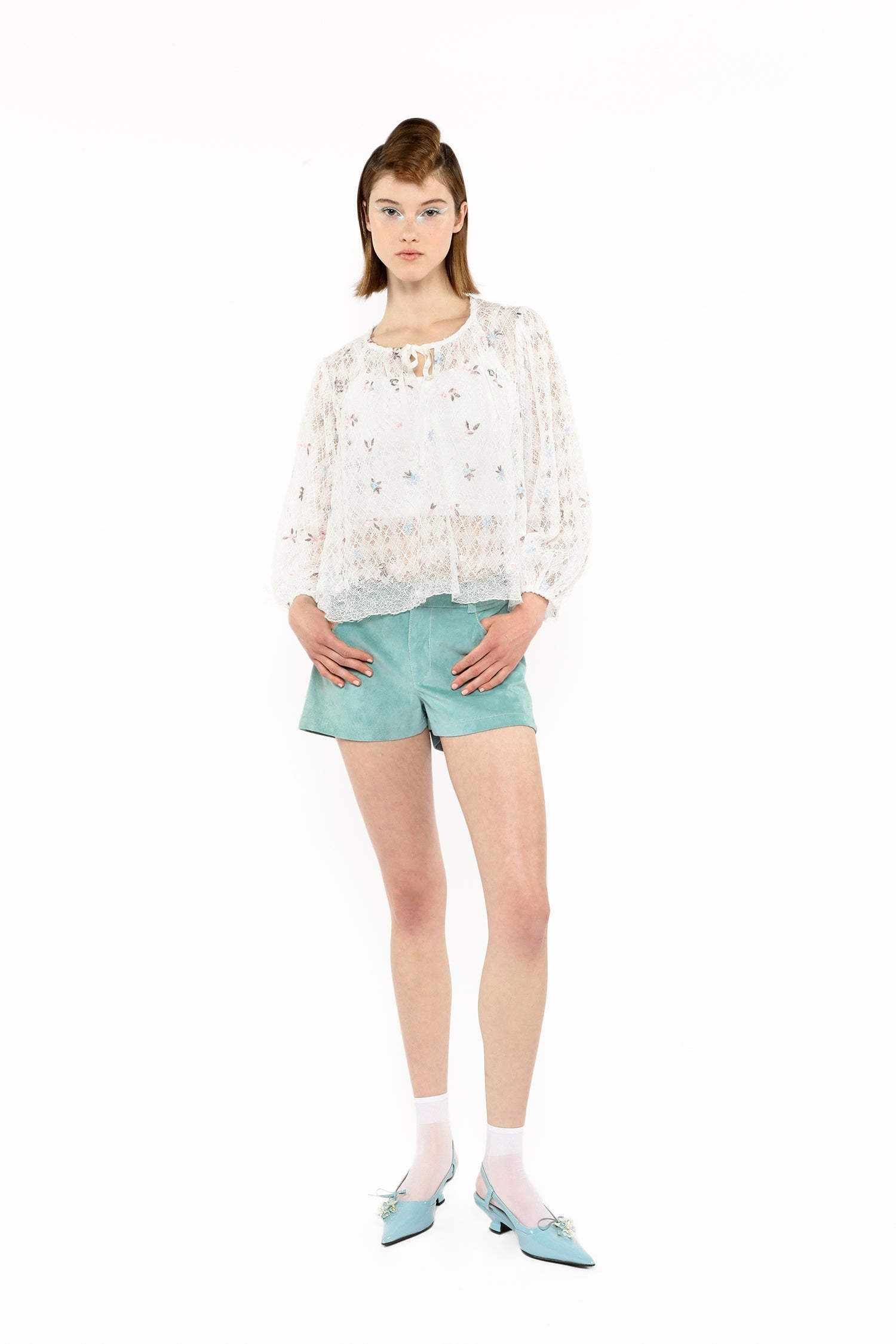 Embroidered Lacey Trellis Blouse - Anna Sui Outlet