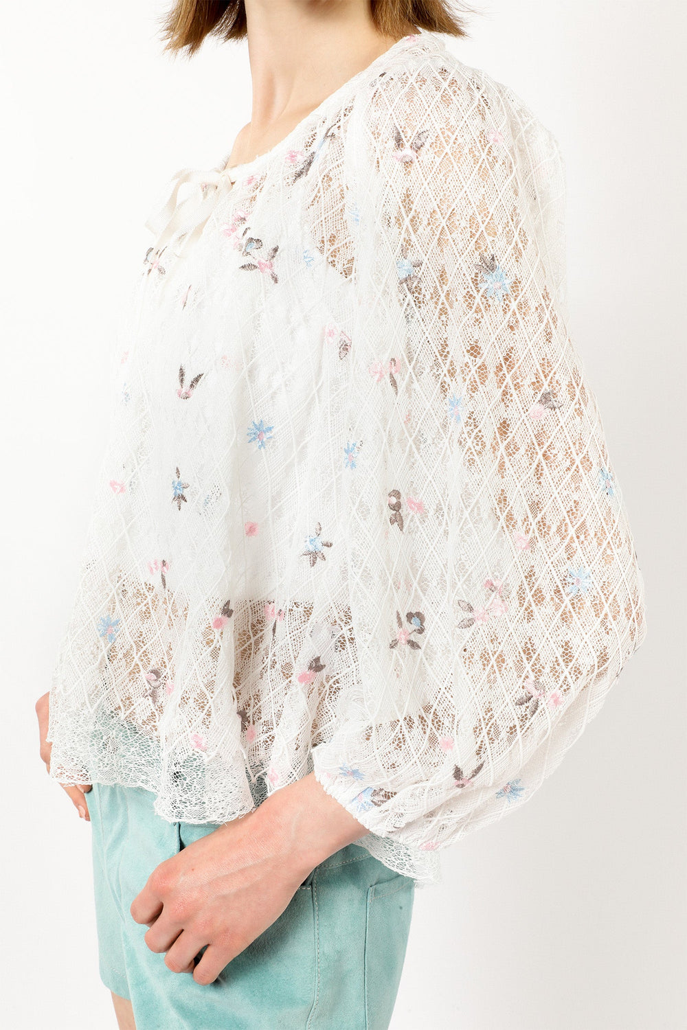 Embroidered Lacey Trellis Blouse - Anna Sui Outlet