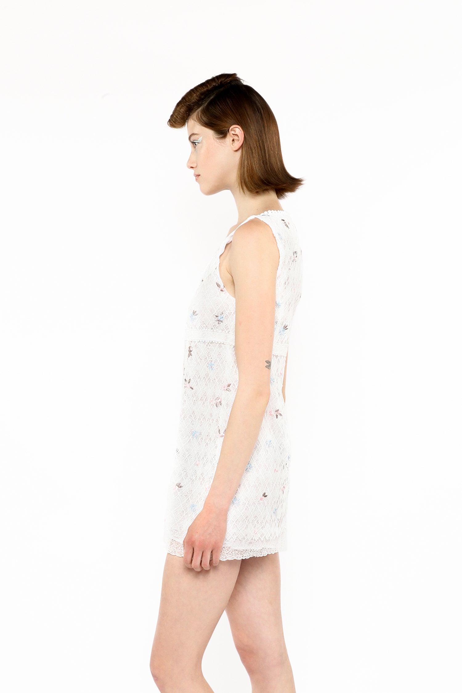 Embroidered Lacey Trellis Mini Dress - Anna Sui US