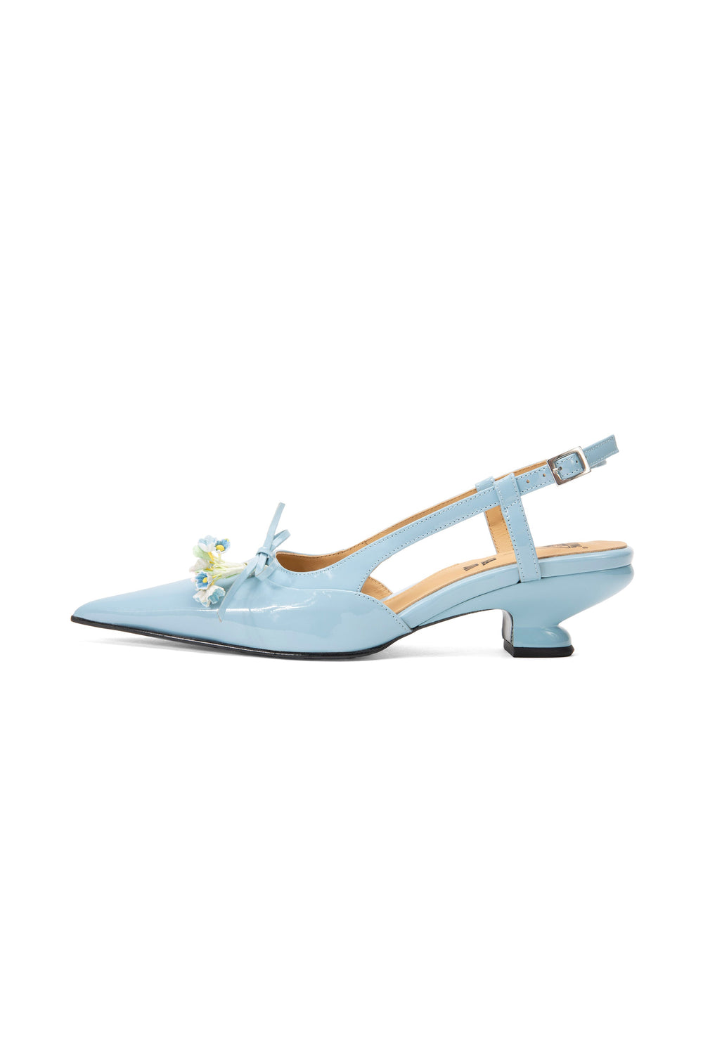 John Fluevog x Anna Sui Slingback Heels - Blue - Anna Sui Online