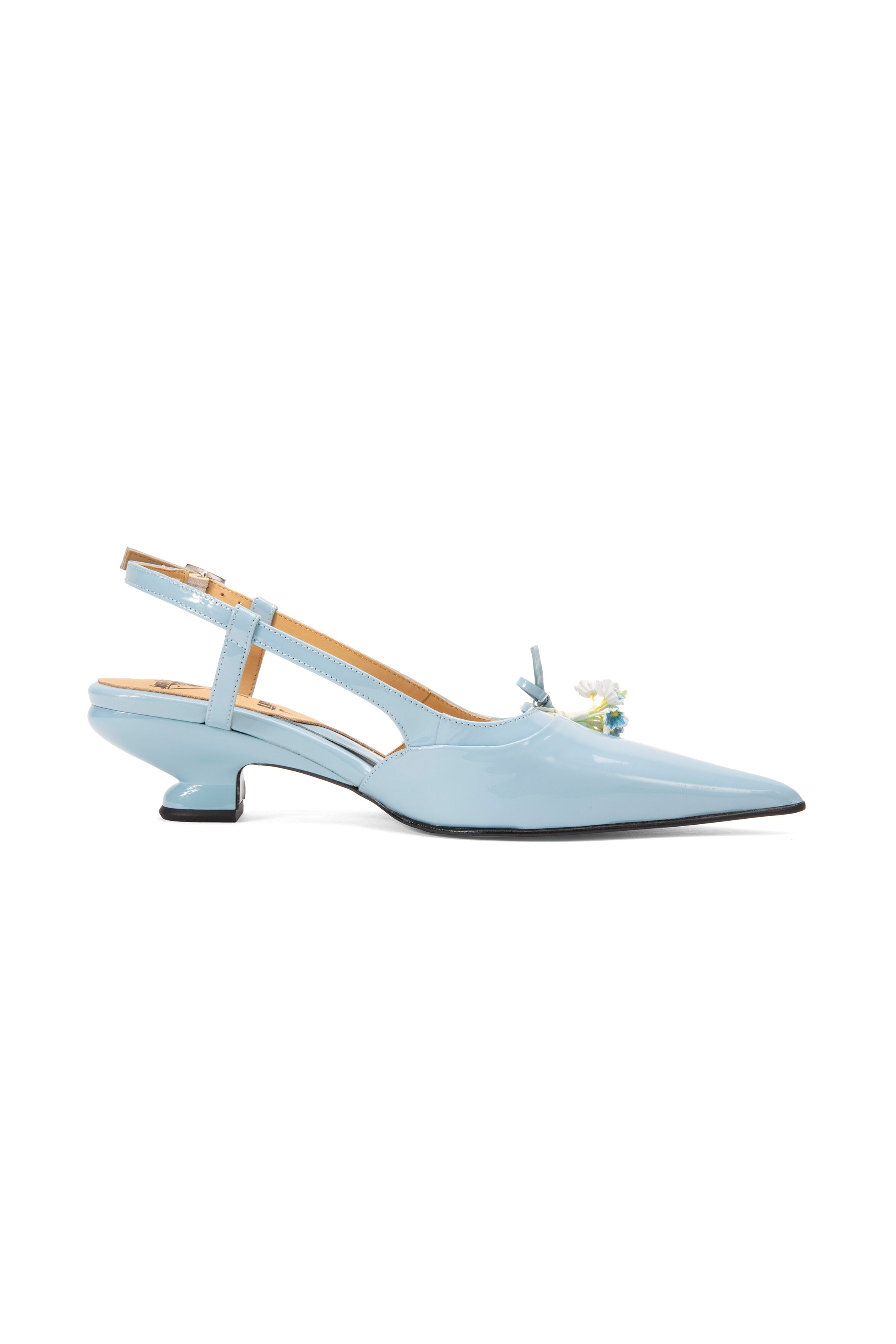 John Fluevog x Anna Sui Slingback Heels - Blue - Anna Sui Online