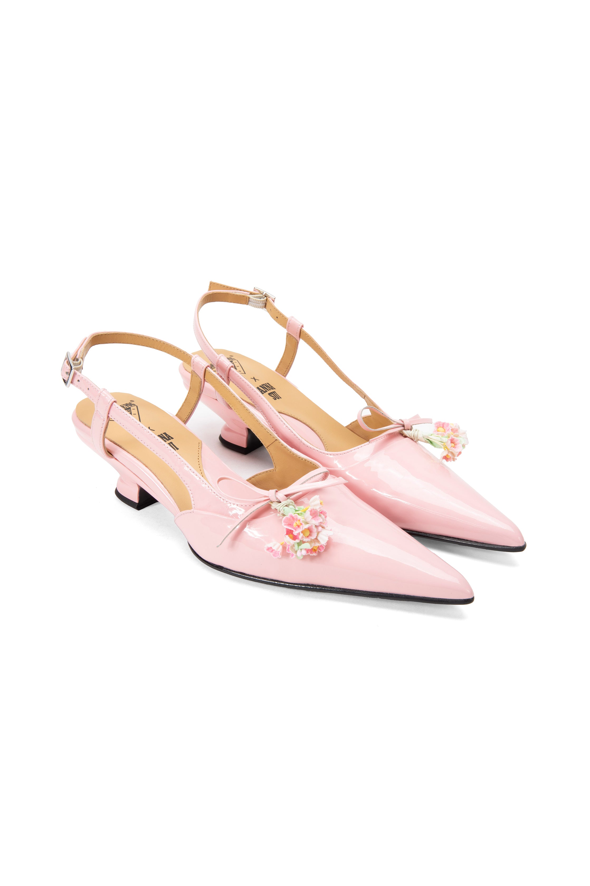 John Fluevog x Anna Sui Slingback Heels - Pink - Anna Sui Discount