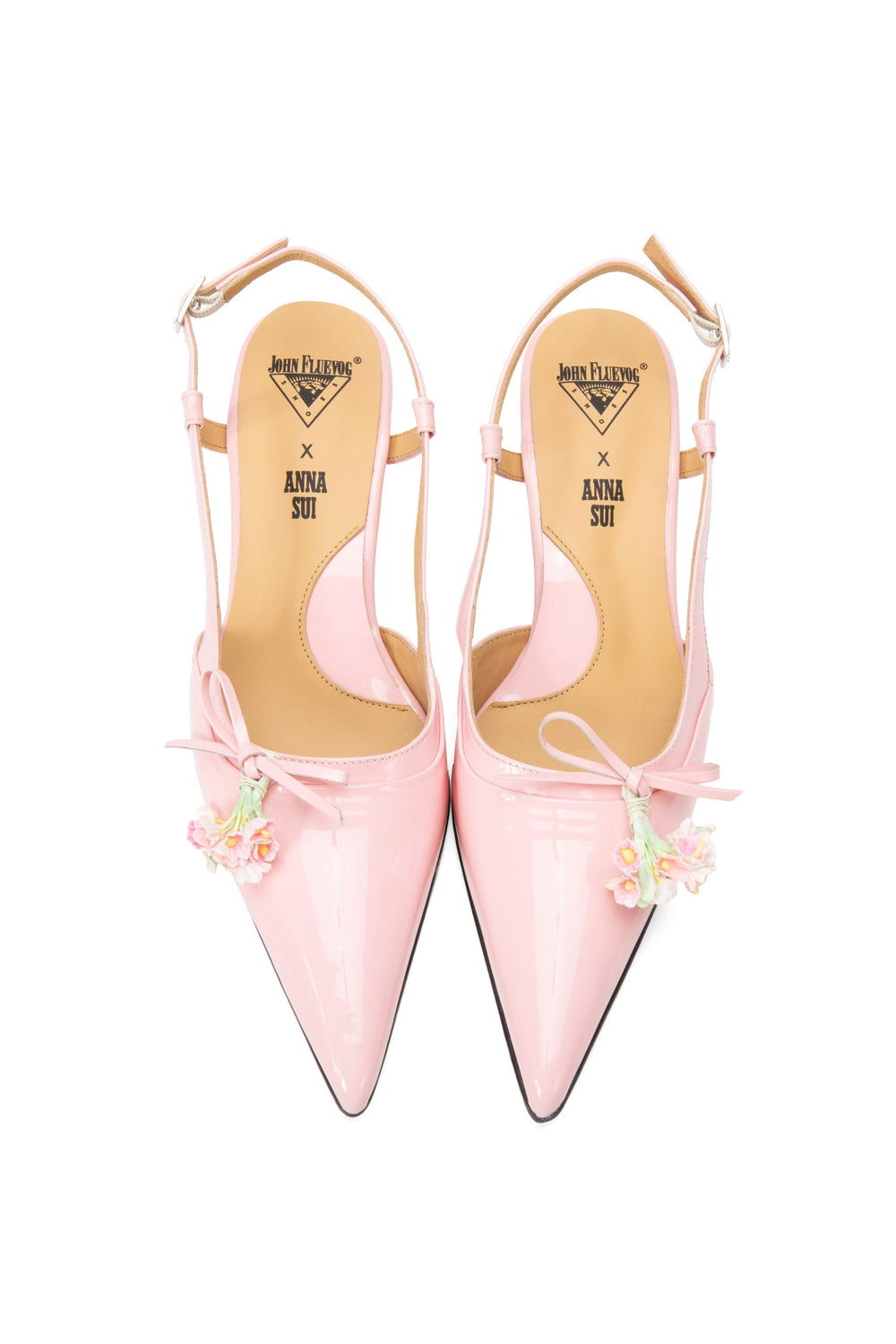 John Fluevog x Anna Sui Slingback Heels - Pink - Anna Sui Discount