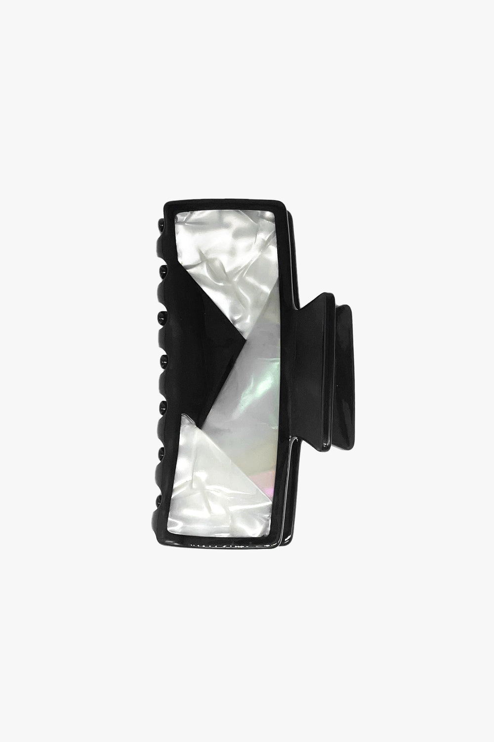 Art Deco Mother of Pearl & Black Rectangle Jaw Clip - Anna Sui Discount