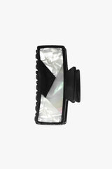 Art Deco Mother of Pearl & Black Rectangle Jaw Clip - Anna Sui Discount