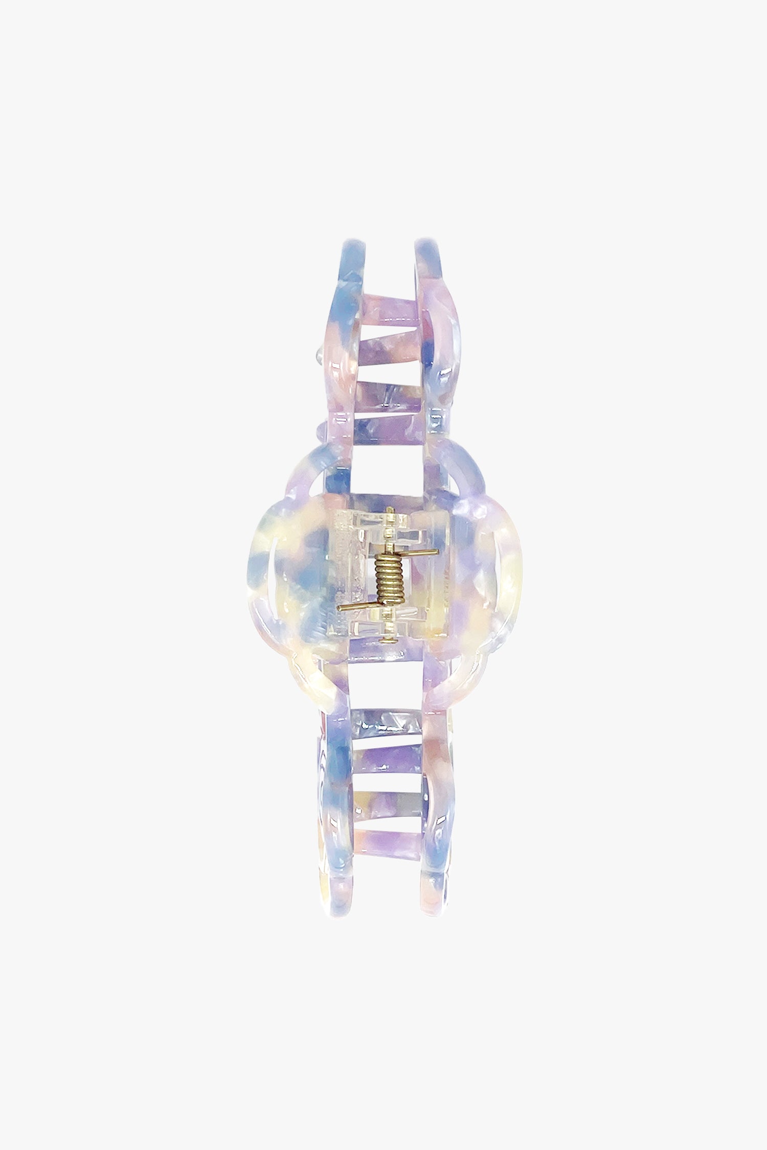 Triple Open Flower Rose Jaw Clip - Blue Lavender - Anna Sui Online