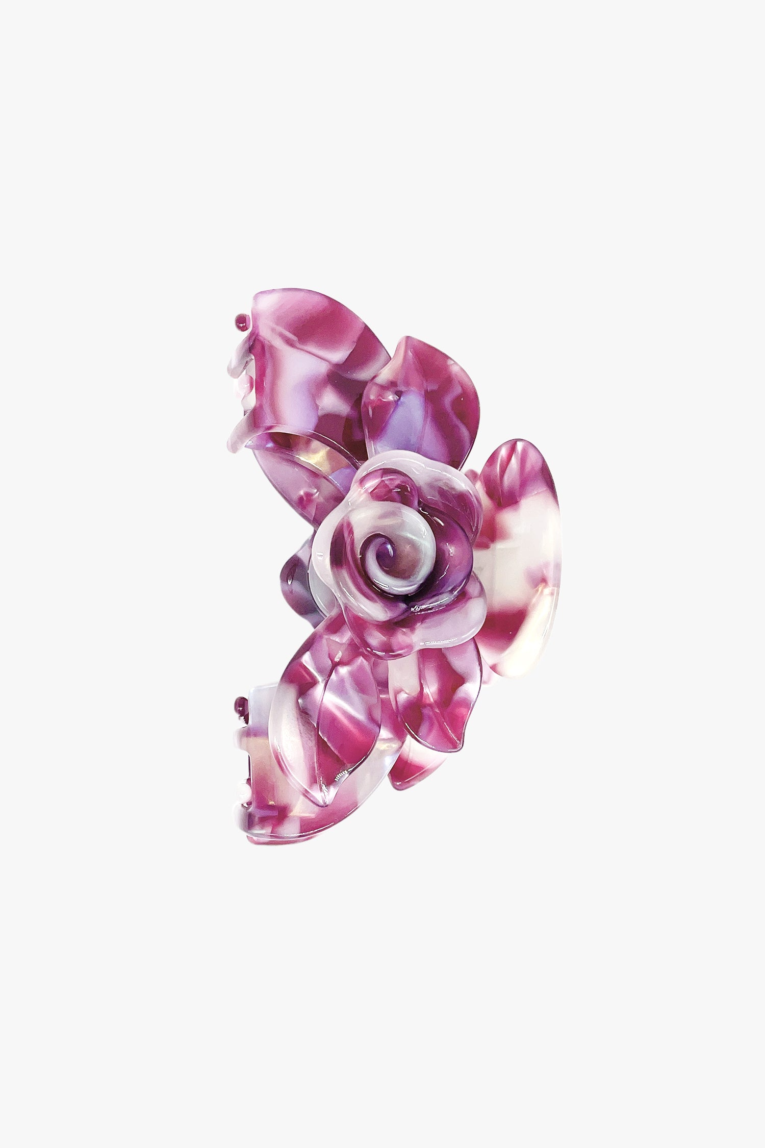 Rose Petal Bar Large Jaw Clip- Purple - Anna Sui US