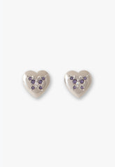 Butterfly Heart Stud Earrings - Anna Sui Sale