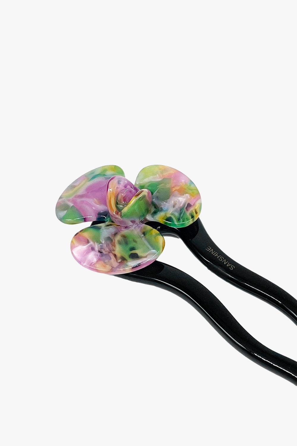 Spring Flower Chignon Hair Pin- Muted Green & Purple - Anna Sui Discount