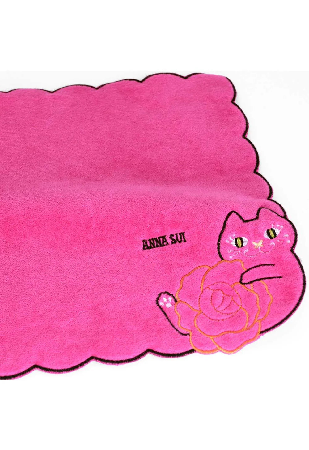 Cat Embroidery Rose Washcloth - Anna Sui Discount