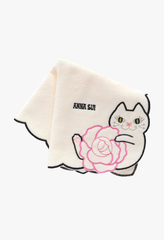 Cat Embroidery Rose Washcloth - Anna Sui Discount