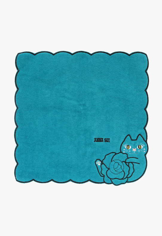 Cat Embroidery Rose Washcloth - Anna Sui Discount