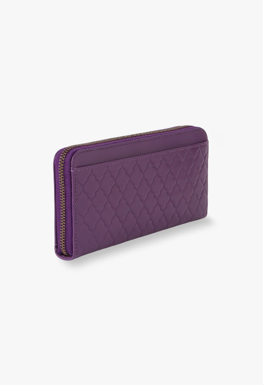 Victorian Quilted Wallet - Purple - Anna Sui Online
