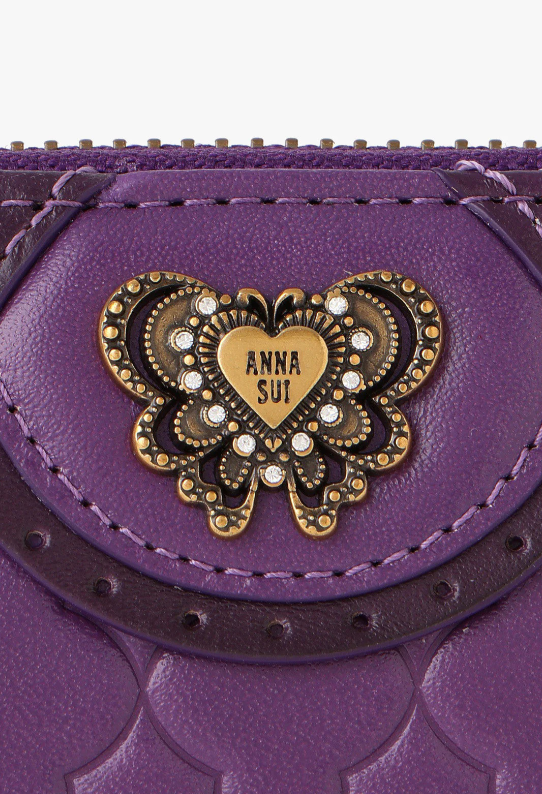 Victorian Quilted Wallet - Purple - Anna Sui Online