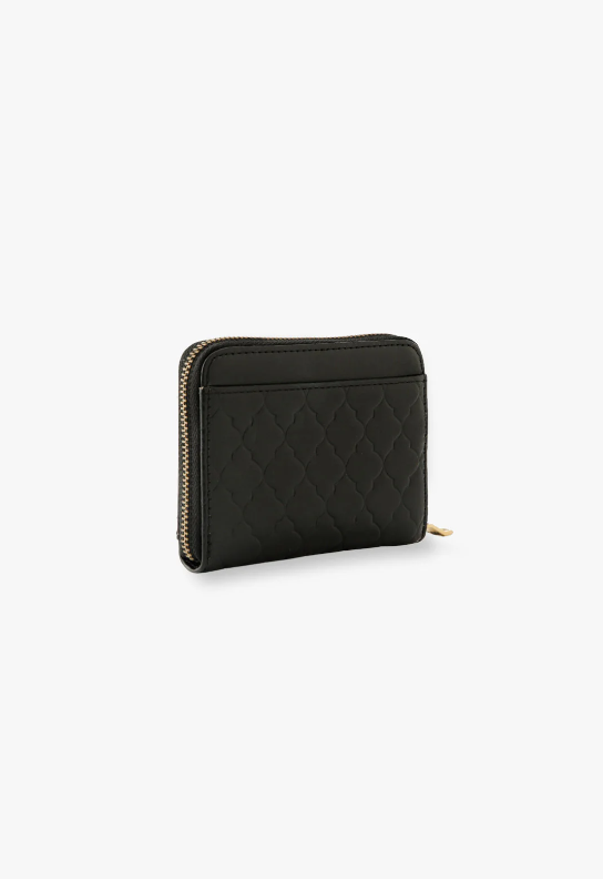 Victorian Quilted Small Wallet - Black - Anna Sui Outlet