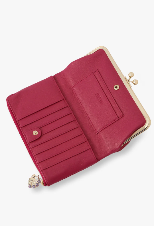 Peacock Embossed Wallet - Pink - Anna Sui Outlet