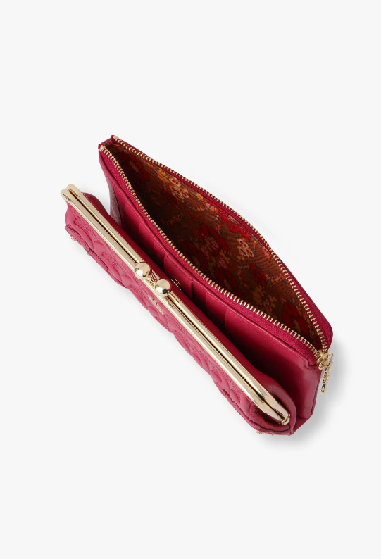 Peacock Embossed Wallet - Pink - Anna Sui Outlet