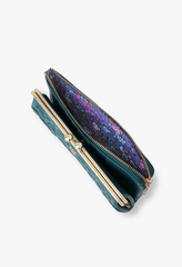 Peacock Embossed Wallet - Turquoise - Anna Sui Sale