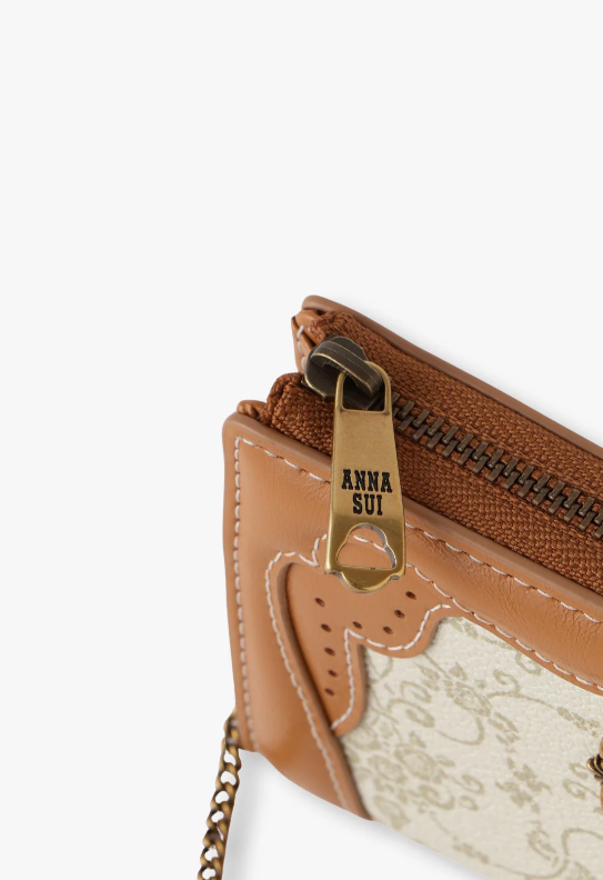 Lacey Roses Small Wallet - Beige - Anna Sui US
