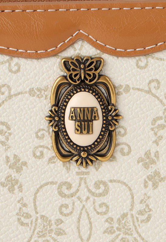 Lacey Roses Small Wallet - Beige - Anna Sui US