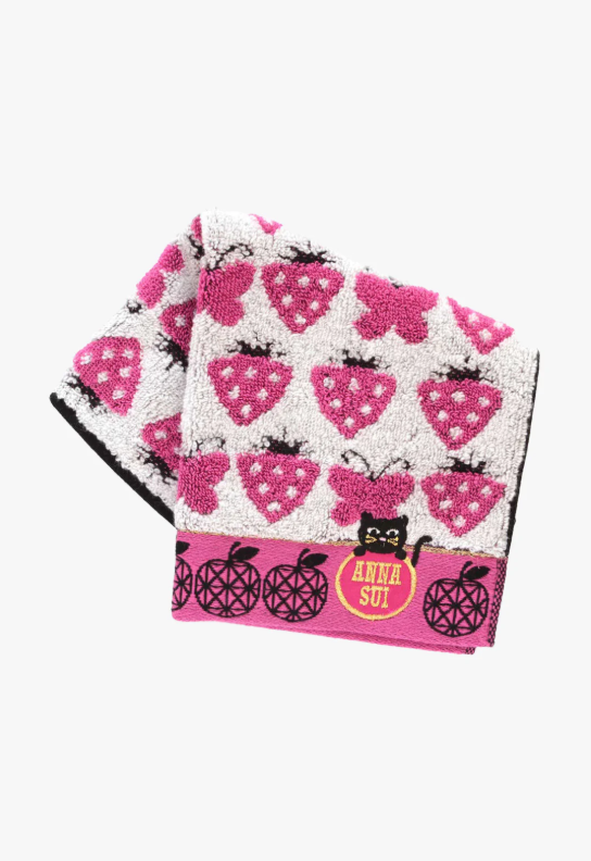 Strawberry Blossom Cat Washcloth - Anna Sui Online