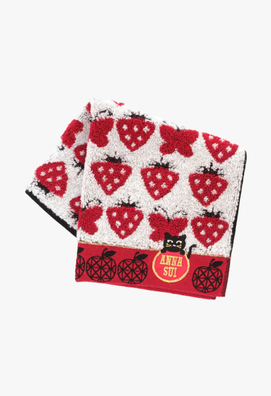 Strawberry Blossom Cat Washcloth - Anna Sui Online