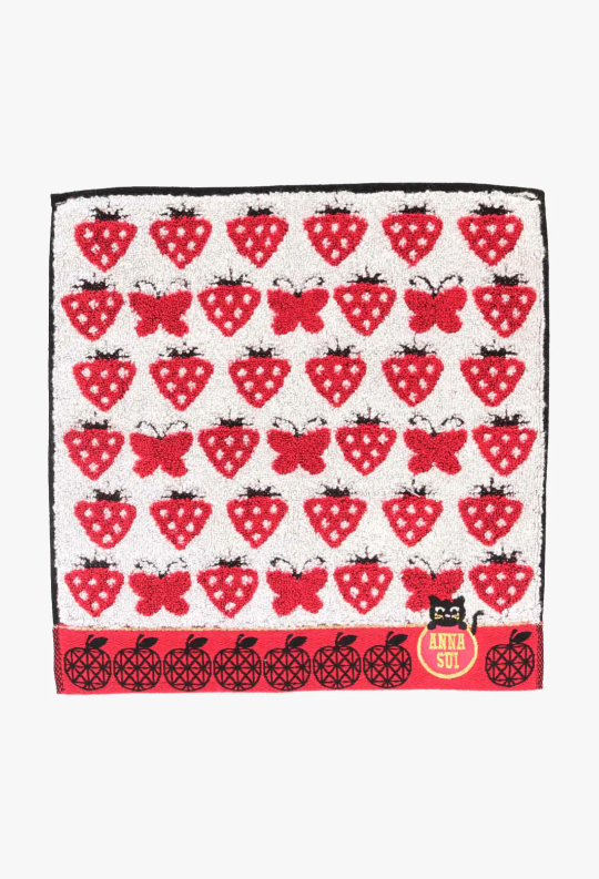 Strawberry Blossom Cat Washcloth - Anna Sui Online