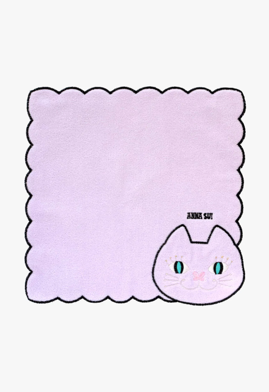NEW: Cat Embroidery Washcloth - Anna Sui Discount