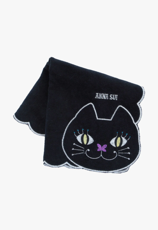NEW: Cat Embroidery Washcloth - Anna Sui Discount