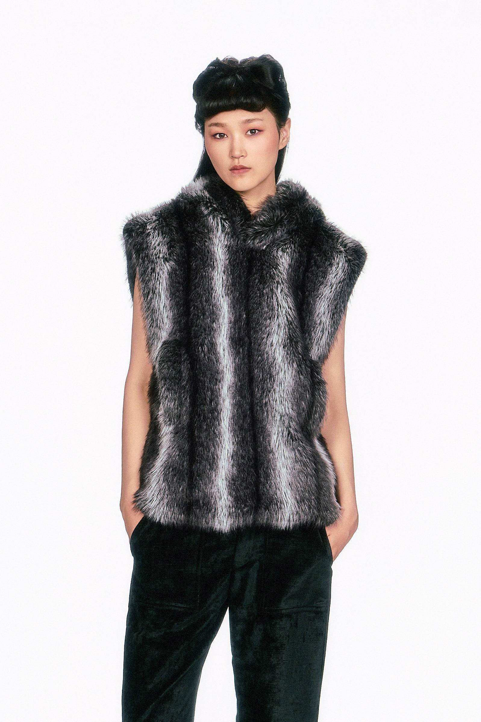 Faux Silver Fox Hoodie - Anna Sui Sale