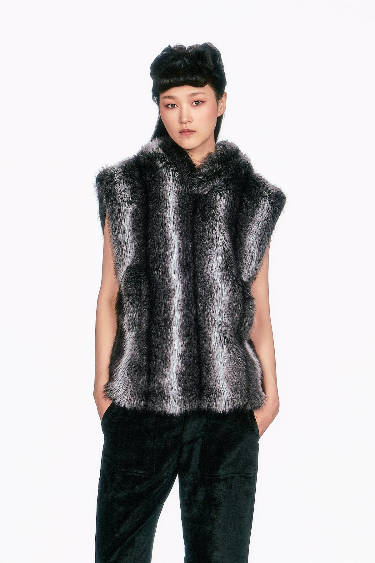 Faux Silver Fox Hoodie - Anna Sui Sale
