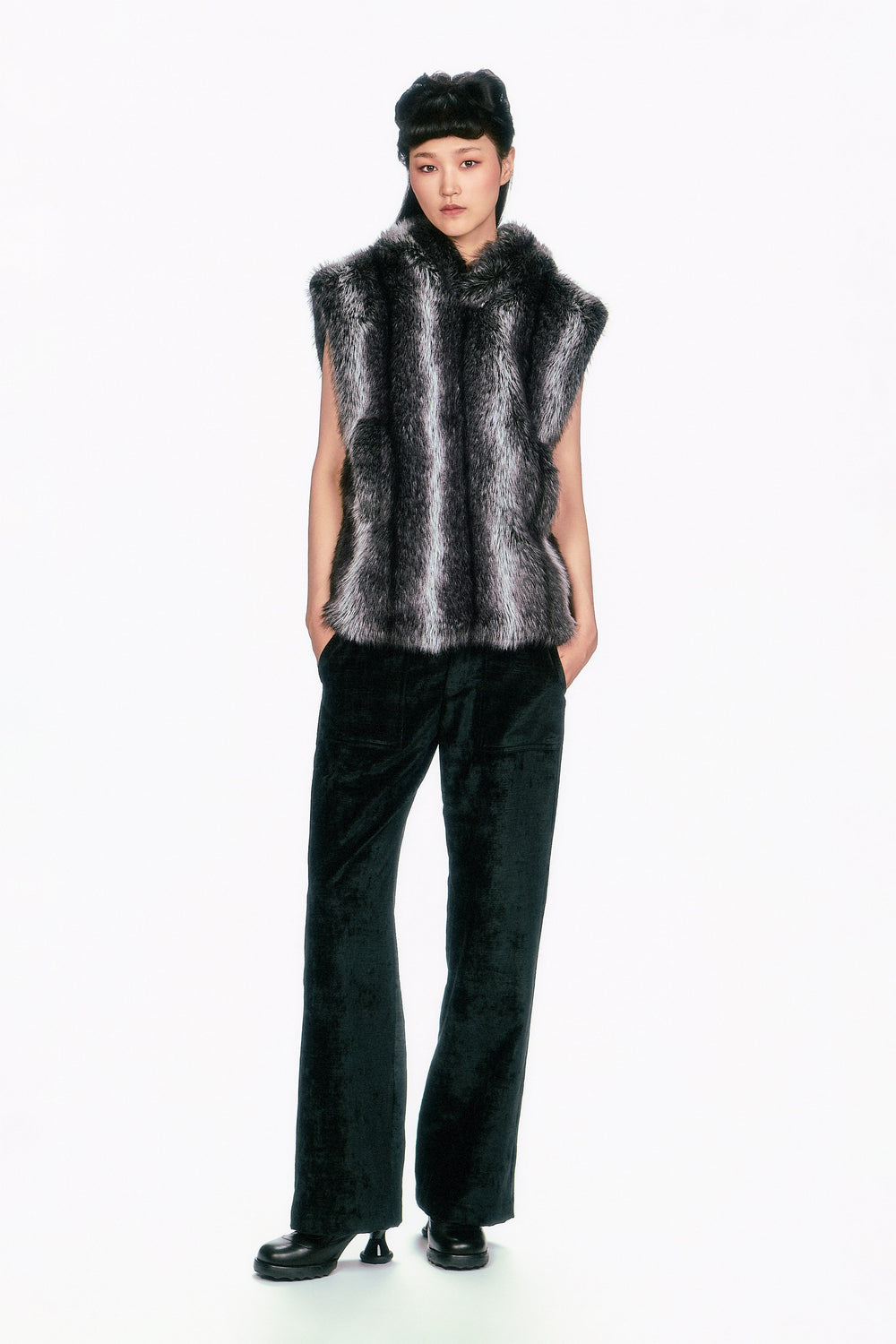 Faux Silver Fox Hoodie - Anna Sui Sale